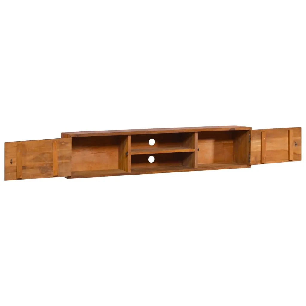 Wall-mounted TV Cabinet 135x30x30 cm Solid Teak Wood