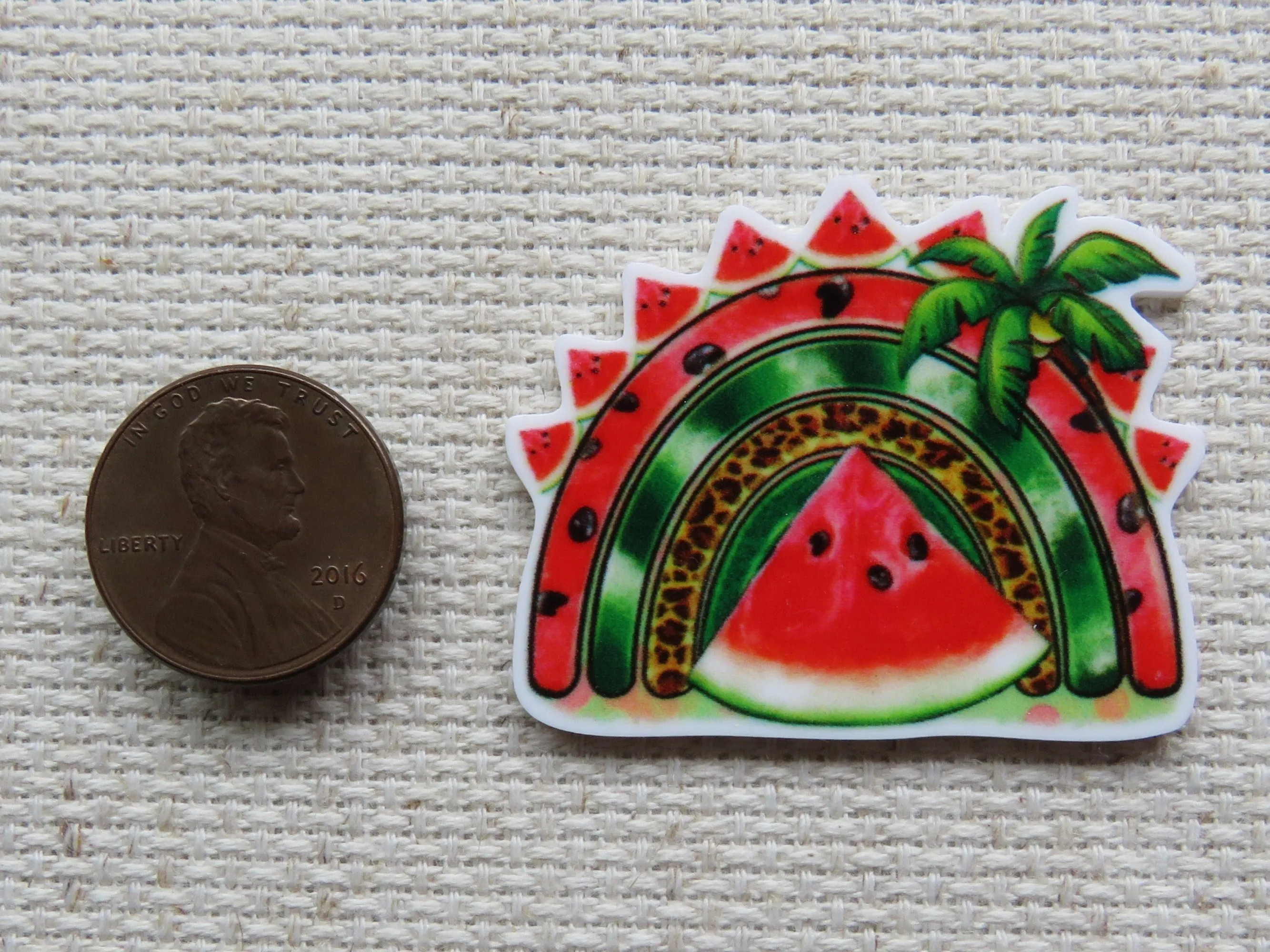 Watermelon Rainbow Needle Minder, Cover Minder, Magnet