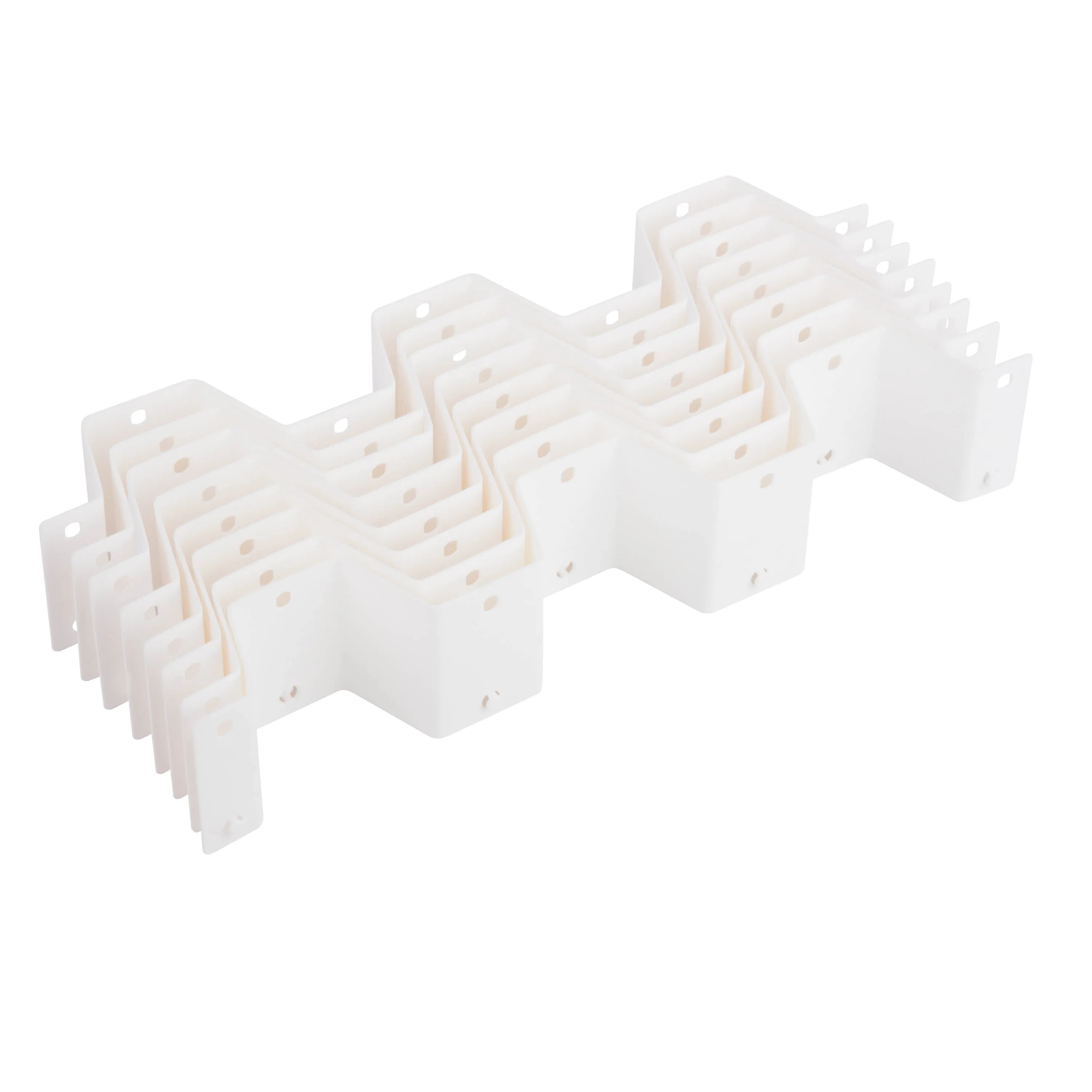 White Plastic 32-Compartment Drawer Organizer