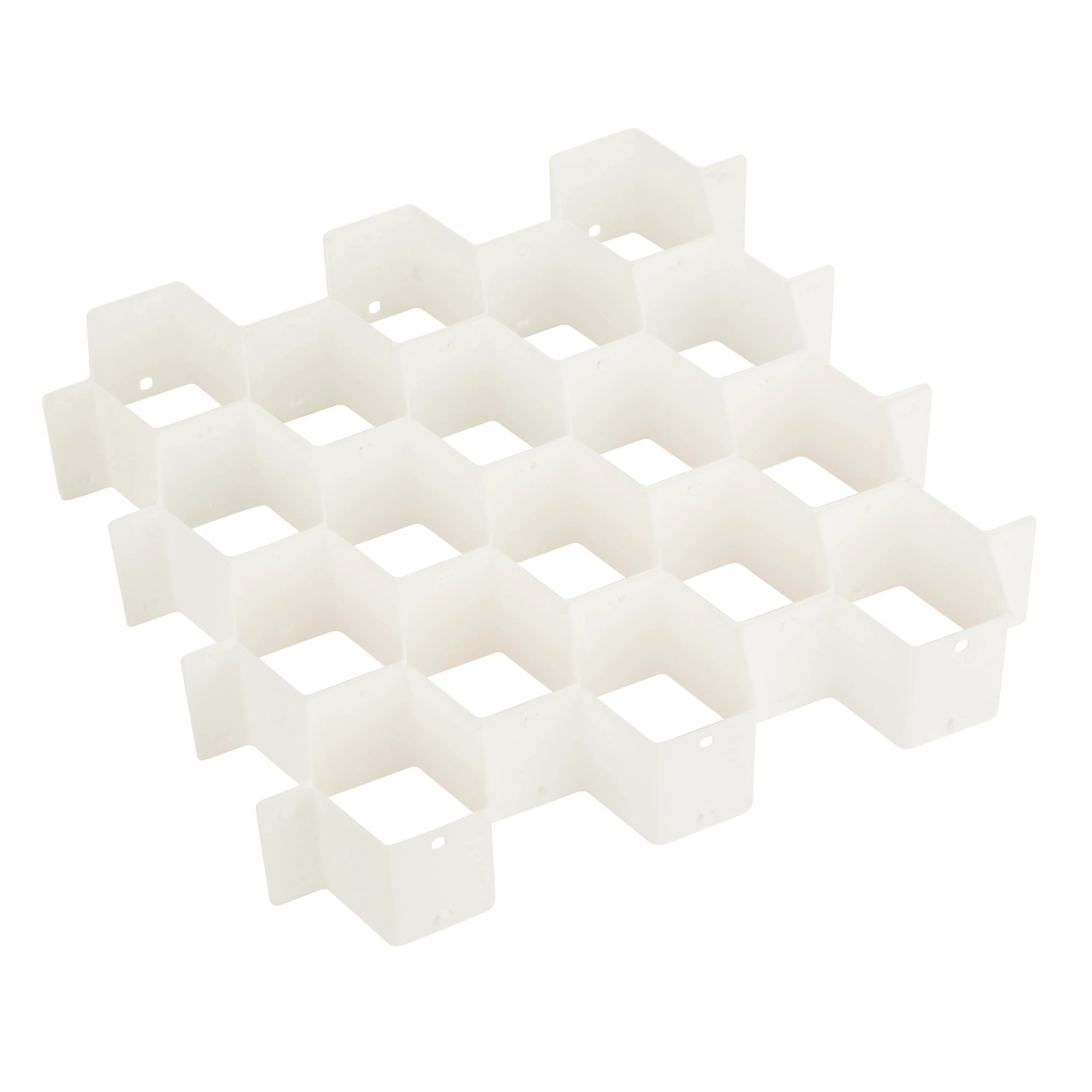 White Plastic 32-Compartment Drawer Organizer