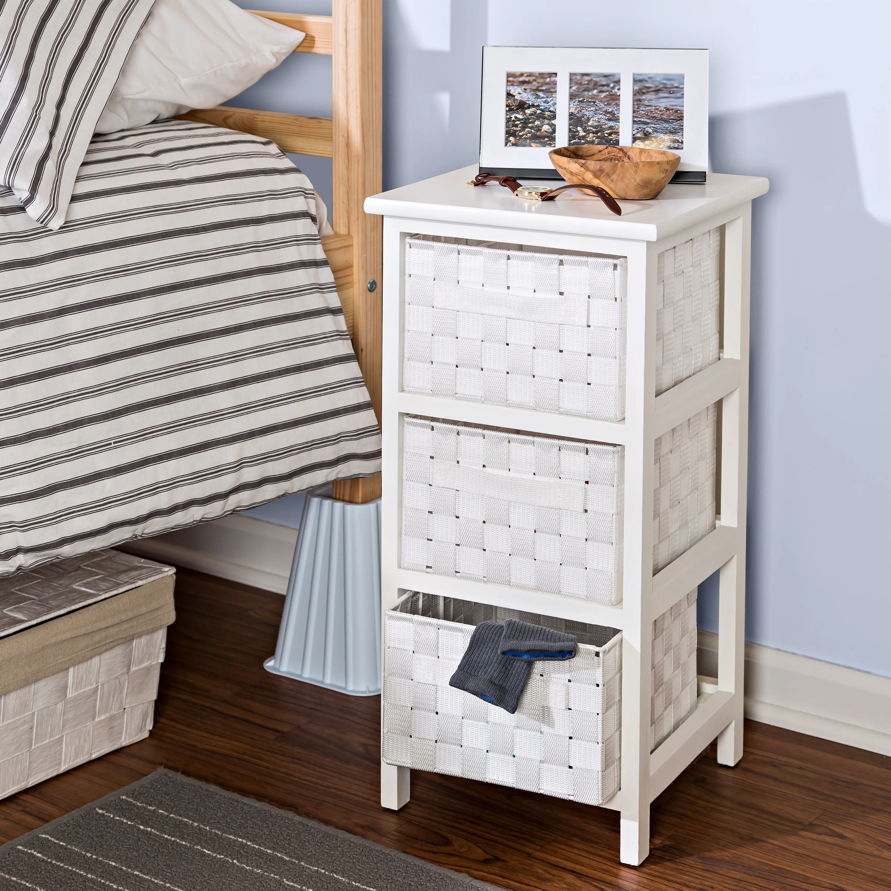 White Small 3-Drawer Storage Chest