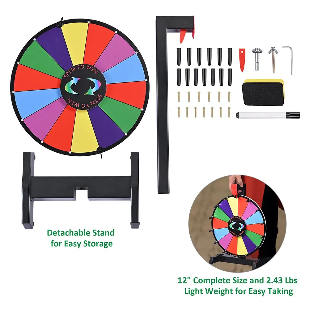 WinSpin 12" Tabletop Prize Wheel Color Dry Erase