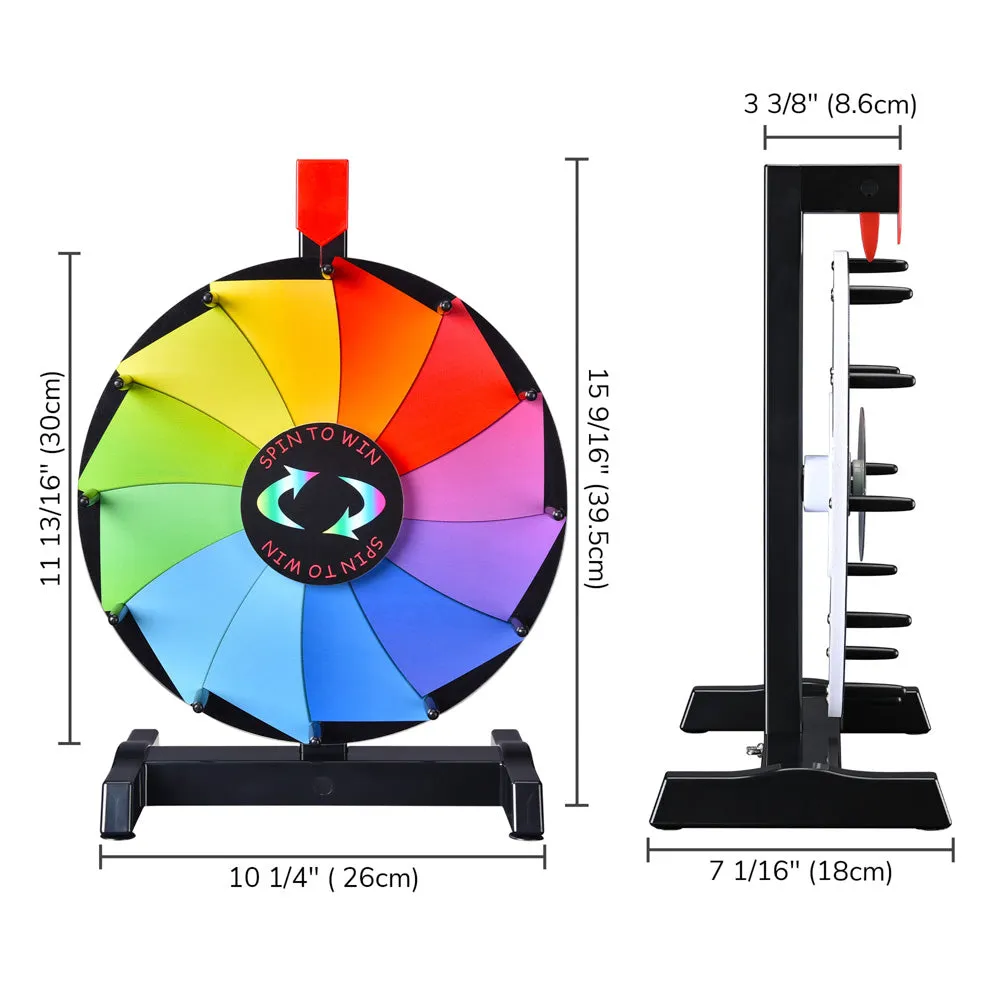 WinSpin Prize Wheel 12" 12 Slots Wall Mounted & Tabletop