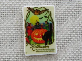 Witchy Halloween Scene Needle Minder, Cover Minder, Magnet