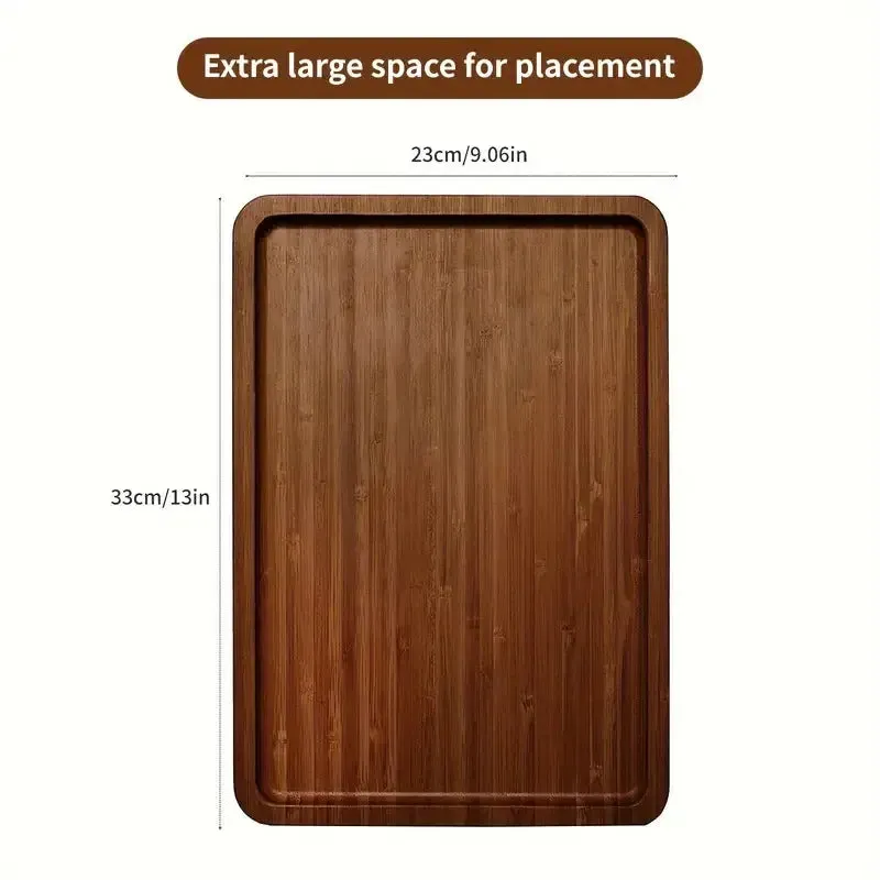 Yeknu Wooden Sofa Armrest Tray Rectangular Sofa End Table Tray Practical TV Snack Tray for Remote Control Wine Drink Snacks Phone